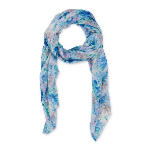 Design Imports Flora Scarf - Blue - 1 of 4