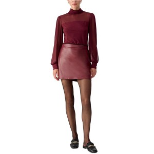 Sanctuary Clothing Womens Solid Faux Leather Mini Skirt - 1 of 1
