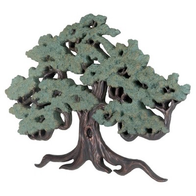 Eternal Tree of Life Large Resin Wall Sculpture in Faux Bronze Verdigris