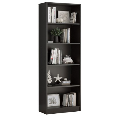 AZL1 Life Concept Decorative Bookshelf Freestanding Bookcase with Adjustable Shelves, 5 Layer for Offices, Living Rooms, Black, 11.6"*24.4"*68.9"