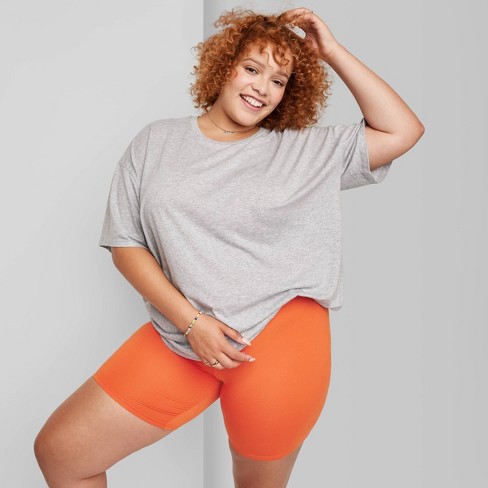  Stretch Is Comfort Womens Polyester/Spandex Plus Size  Leggings Orange 2X