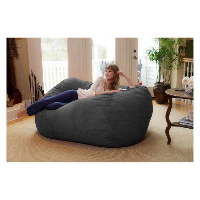 6' Large Bean Bag Lounger with Memory Foam Filling and Washable Cover - Relax Sacks, 6 of 11