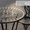 ZACHVO Black Cast Aluminum Bistro Set – 3-Piece Outdoor Garden Patio Table and Chairs - 3 of 4