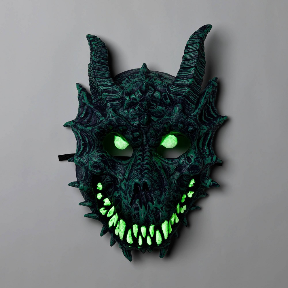 Halloween Adult Glow in the Dark Dragon Halloween Costume Mask - Hyde & EEK! Boutique