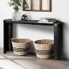 VYNXARIA 60-Inch Black Console Table with Curved Legs - 3 of 4