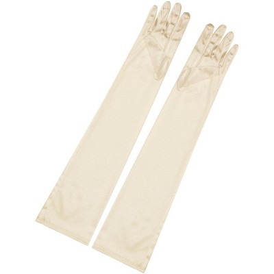 INSPIRE CHIC Women's Full Finger Opera Length Solid Gloves