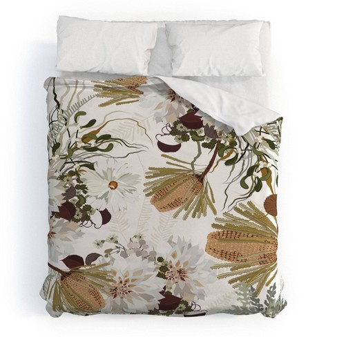 King Iveta Abolina Juliette Charm Duvet Set Brown - Deny Designs : Target