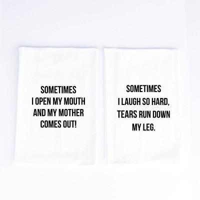 2pk Cotton Laugh So Hard Kitchen Towels - Wildwood Landing