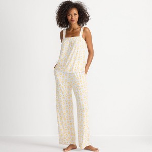 Lands' End Women's Cooling 2 Piece Pajama Set - Sleeveless Square Neck Top and Pants - 1 of 4