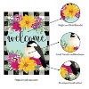 Farmhouse Chickadee with Check Garden Linen Flag - 3 of 4