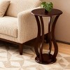 FONTOI Wood End Table Modern Side Tables Living Room Sofa Beside Table for Bedroom Office Decor, Small Space, Brown, 18"*18"*28.5" - 4 of 4