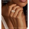 Stackable Gold Rings for Women Non Tarnish Chunky 14K Gold Plated Rings Cubic Zirconia Ring Set Stack Dainty Pinky Wedding Bands Thumb Rings - 2 of 4