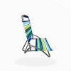 Caribbean Joe Low Steel Outdoor Portable Beach Chair - Lime Stripe - 3 of 4