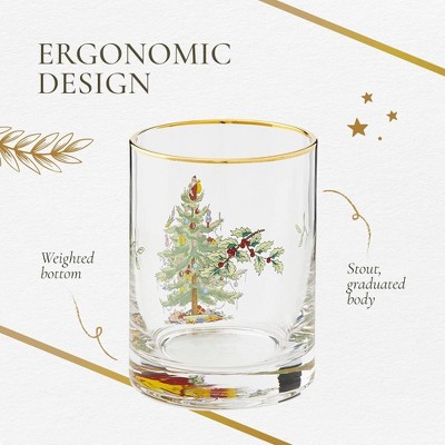 Spode Christmas Tree Double Old Fashioned Glasses - Thumbnail 2