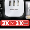 RAYOVAC® Portable Power Strip and Charger Wall Tap Cube, 3 AC Outlets and 3 USB Ports in White - 4 of 4