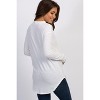 PinkBlush Ivory Long Sleeve Ribbed Maternity Top - 4 of 4