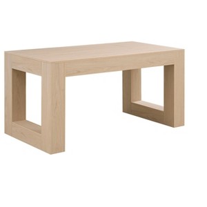 Gulches 63" Farmhouse Rectangular Dining Table, Sturdy Wood Legs & MDF Trim, Rustic Brown Table for 4-6 People Kitchen Dining Room - 1 of 4