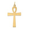 Black Bow Jewelry 14k Yellow Gold Laser Designed Ankh Cross Pendant - 3 of 4