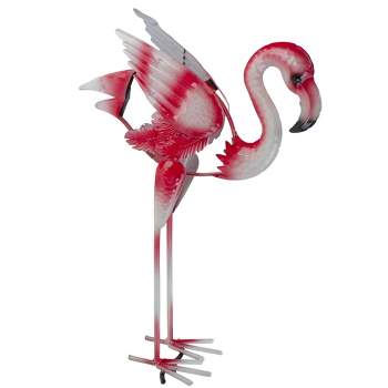 Northlight Pink and White Kinetic Flamingo Christmas Figurine