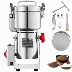 VEVOR 750g Electric Grain Mill Grinder, High Speed 2000W Commercial Spice Grinders, Stainless Steel Pulverizer Powder Machine - 1 of 4