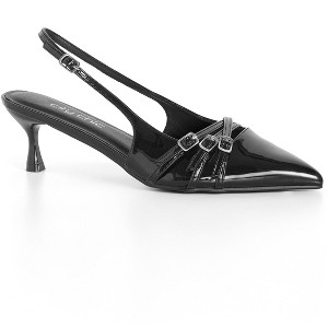 Women's Plus Size WIDE FIT Mia Sling Back - black | CITY CHIC - 1 of 4