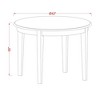 East West Furniture, Boston  table  42"  Round  with  4  tapered  legs - 3 of 3