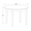 East West Furniture, Boston  table  42"  Round  with  4  tapered  legs - image 3 of 3