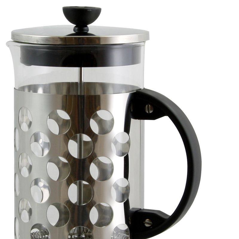 Mr. Coffee Polka Dot Brew 32 oz Silver Glass Coffee Press with Scoop, 2 of 6