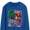 Men's - Marvel - Avengers America Stickers Style Long Sleeve Graphic T-Shirt - 2 of 4