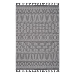 ChicFurnit Rug Guros Collection Stain Resistant Non Shedding Kid and Pet Friendly for Modern Spaces, Gray, 91.7"*5.9"*5.9" - 1 of 4