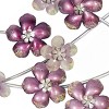 Metal Floral Wall Decor Purple - Olivia & May: Iron Botanical Sculpture, Luxury Glam Style, Vertical Orientation, 13"x50" - 3 of 4