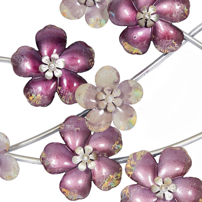 Metal Floral Wall Decor Purple - Olivia &#38; May, 3 of 6