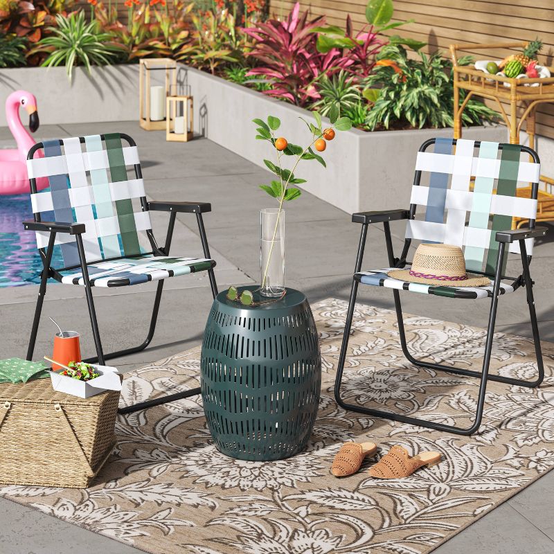 Metal Cutout Patio Accent Table - Room Essentials™, 3 of 5