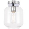 Elegant Lighting Collier 1 light Chrome and Clear glass Flush mount - 4 of 4