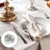 Unique Bargains Napkin Rings Flower Stainless Steel 1 Pc - 2 of 3