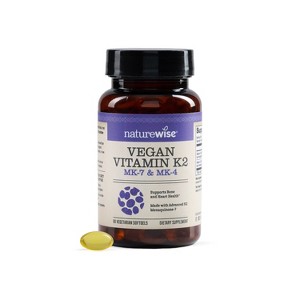 NatureWise Vitamin K2 600mcg Supplement with MK-7 100mcg & MK-4 500mcg - K Complex for Bone and Heart Health - Vegan, Gluten Free - 1 of 4