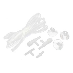 Unique Bargains Aquarium Fish Tank Air Valve Connector Plastic Water Tube 2M Length Clear - 1 of 3