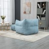 XINGHANZHENXUAN High Back Bean Bag Chair Lazy Sofa with Ottoman, Memory Foam Filled Lounger for Adults & Kids - 4 of 4