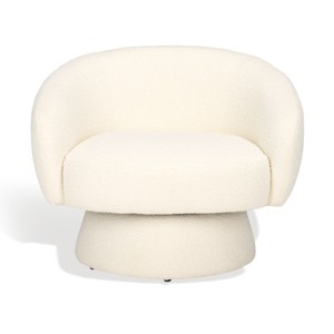 Petryna Boucle Swivel Accent Chair - SFV4822 - Ivory - Safavieh Couture - 1 of 4