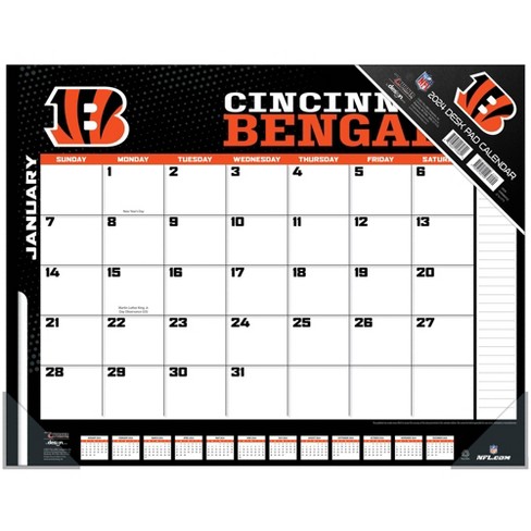 NFL Cincinnati Bengals Logo Series 31.5 x 12 Desk Pad