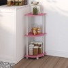 HOMLUX 3 Tier Decorative Corner Bookshelf Display Rack - 4 of 4