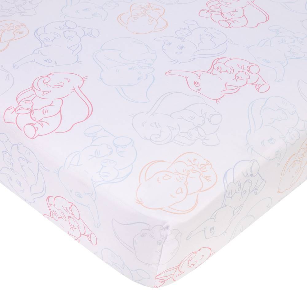Photos - Bed Linen Disney Dumbo Fitted Crib Sheet 
