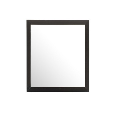 GlasFlength Decorative Wall Mirrors Contemporary Framed Mirror with Clean Elegant Design for Modern Living Spaces, Black, 41"*1"*41"