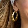 Ross-Simons Italian 18kt Gold Over Sterling Oval Hoop Earrings - 3 of 4