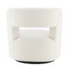 CAVINAS 360° Swivel Teddy Fabric Barrel Chair,Comfy Rotating Accent Chair with High-Density Foam for Living Room,Bedroom,Waiting Room,Cream - 3 of 3