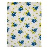 NoJo Welcome to the Universe Baby Curious George White, Navy and Yellow Hat and Bananas Super Soft Baby Blanket - 3 of 4