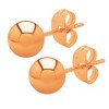 ELYA Women's Polished Ball Stainless Steel Stud Earrings - 6 Pair set - 4 of 4