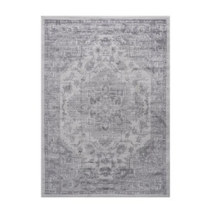 5X7 Rugs/Ivory/Bordered Non-Shedding Living Room Bedroom Dining Home Office Stylish and Stain Resistant Area Rug - 1 of 3
