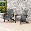 WestinTrends Nantucket Outdoor Patio HDPE Resin Folding Adirondack Chairs With Cup Holder and Phone Holder (Set of Four) - 2 of 4