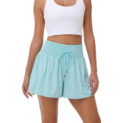 Clotth 2-In-1 High Waisted Athletic Shorts For Women – Gym, Yoga, Running, Golf ,Tennis With Pockets Comfy Flowery Skort For Lounge, Beach